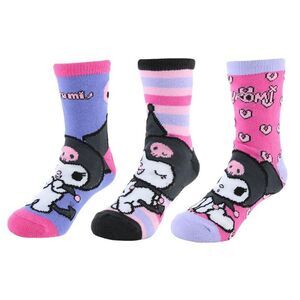 Textiel Trade Girl's Sanrio Hello Kitty Kuromi Novelty Socks (3 Pairs)